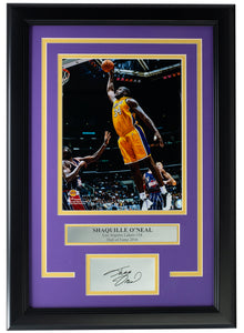 Shaquille O'Neal Framed 8x10 L.A. Lakers Dunk Photo w/Laser Engraved Signature