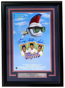 Sheen Bernsen Berenger Signed Framed 11x17 Major League Movie Poster Photo BAS - Sports Integrity