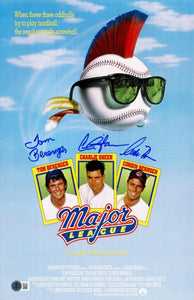 Sheen Bernsen Berenger Signed 11x17 Major League Movie Poster Photo BAS - Sports Integrity