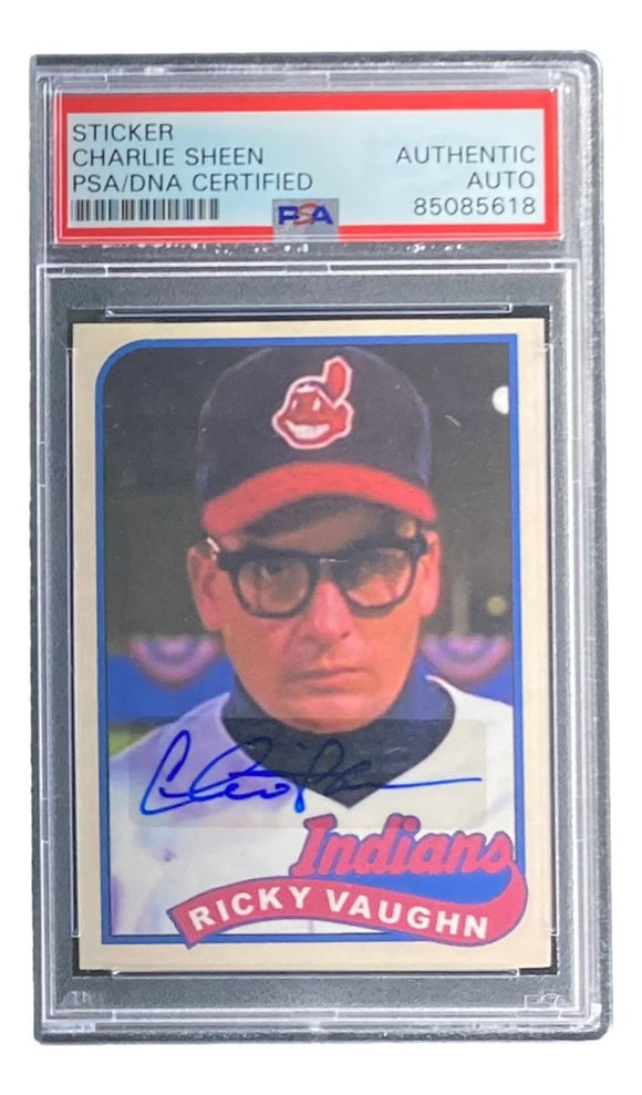 Charlie Sheen Signed Major League Trading Card PSA/DNA - Sports Integrity