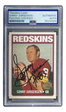 Sonny Jurgensen Signed 2001 Topps Archives #195 Washington Card HOF 83 PSA