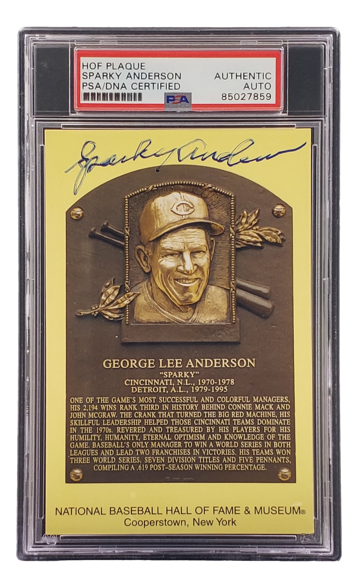 MLB Sparky Anderson Signed Trading Cards, Collectible Sparky Anderson  Signed Trading Cards