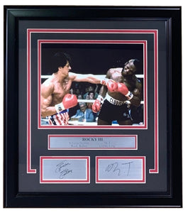 Stallone Mr. T Framed 8x10 Rocky vs Clubber Photo w/ Laser Engraved Signatures - Sports Integrity