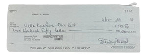 Stan Musial St. Louis Cardinals Signed Bank Check #1861 BAS - Sports Integrity