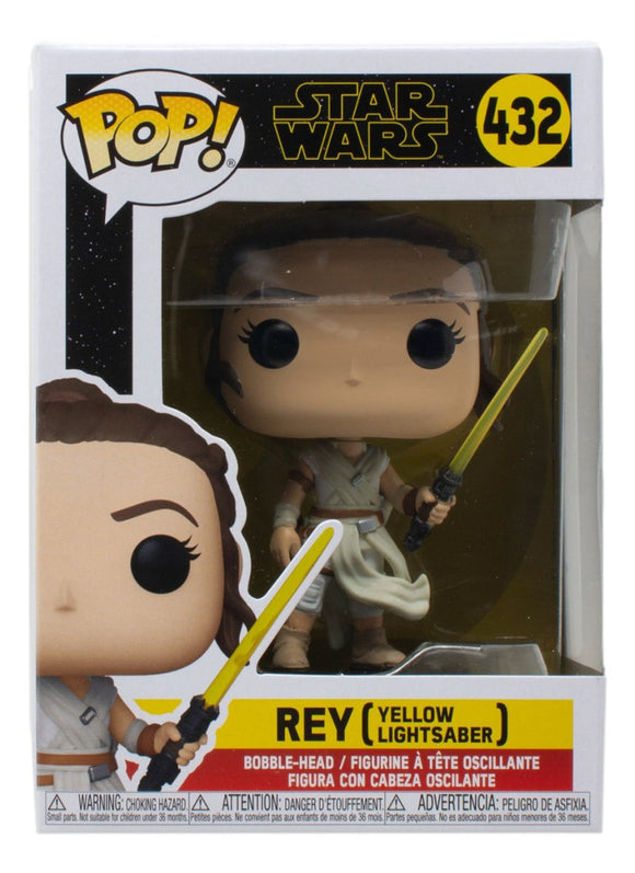 Star Wars Rey Yellow Lightsaber Funko Pop! Vinyl Figure #432 - Sports Integrity