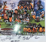 Pittsburgh Steelers Legends (52) Signature 20x39 Dynasty Lithograph PSA LOA - Sports Integrity