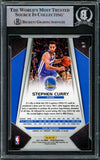 Stephen Curry Signed 2017-18 Panini Prizm #41 Golden State Warriors Card BAS