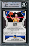 Stephen Curry Signed 2019 - 20 Panini Green Prizms #98 Warriors Card BAS - Sports Integrity