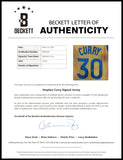 Stephen Curry Golden State Signed Yellow Basketball Jersey BAS LOA