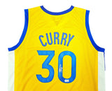 Stephen Curry Golden State Signed Yellow Basketball Jersey BAS LOA - Sports Integrity