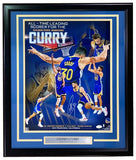 Stephen Curry Signed Framed 16x20 Warriors Scoring Leader Photo JSA Hologram - Sports Integrity