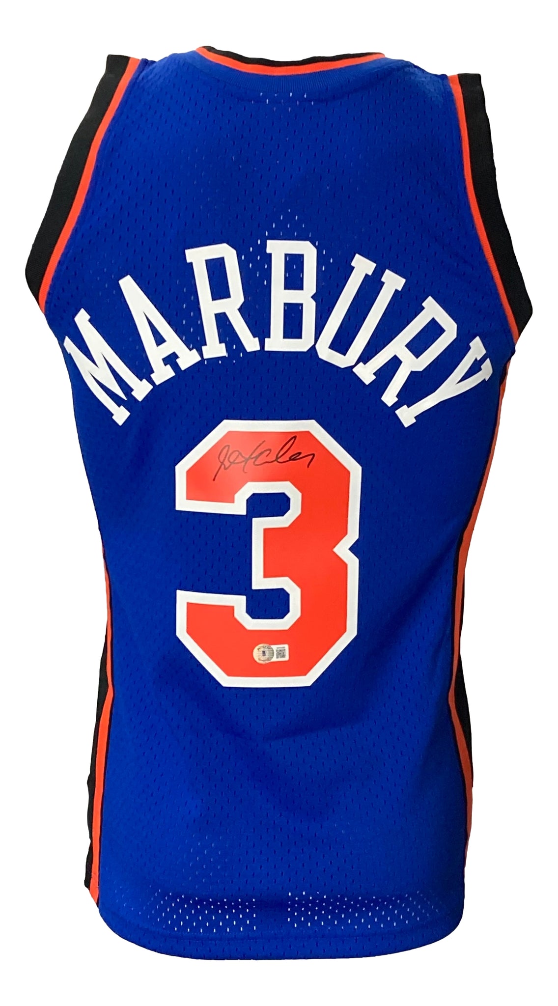 New York Knicks Stephon Marbury Signed Pro Style White Jersey BAS