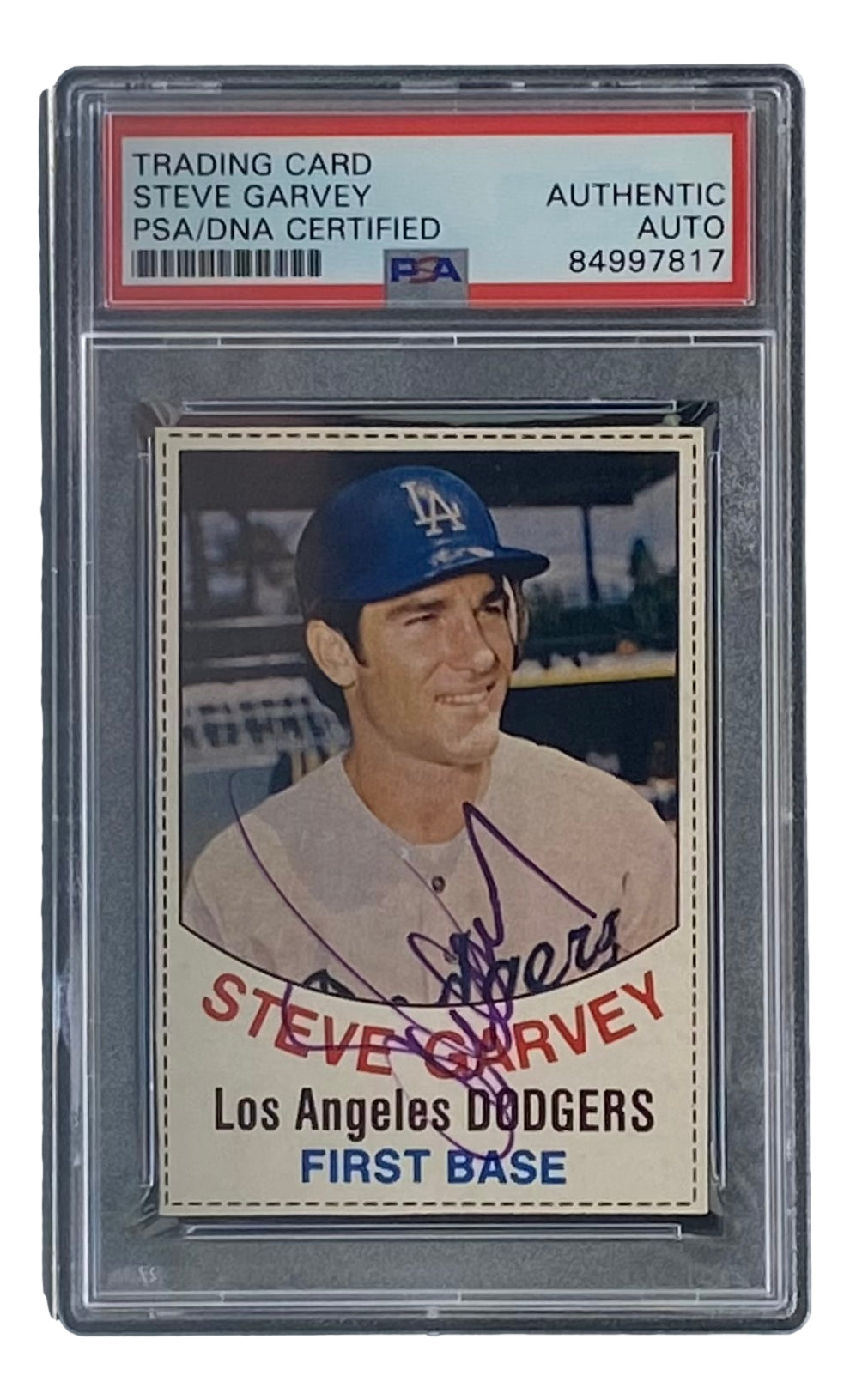 Steve Garvey Signed 1975 Topps Baseball Card - Los Angeles Dodgers