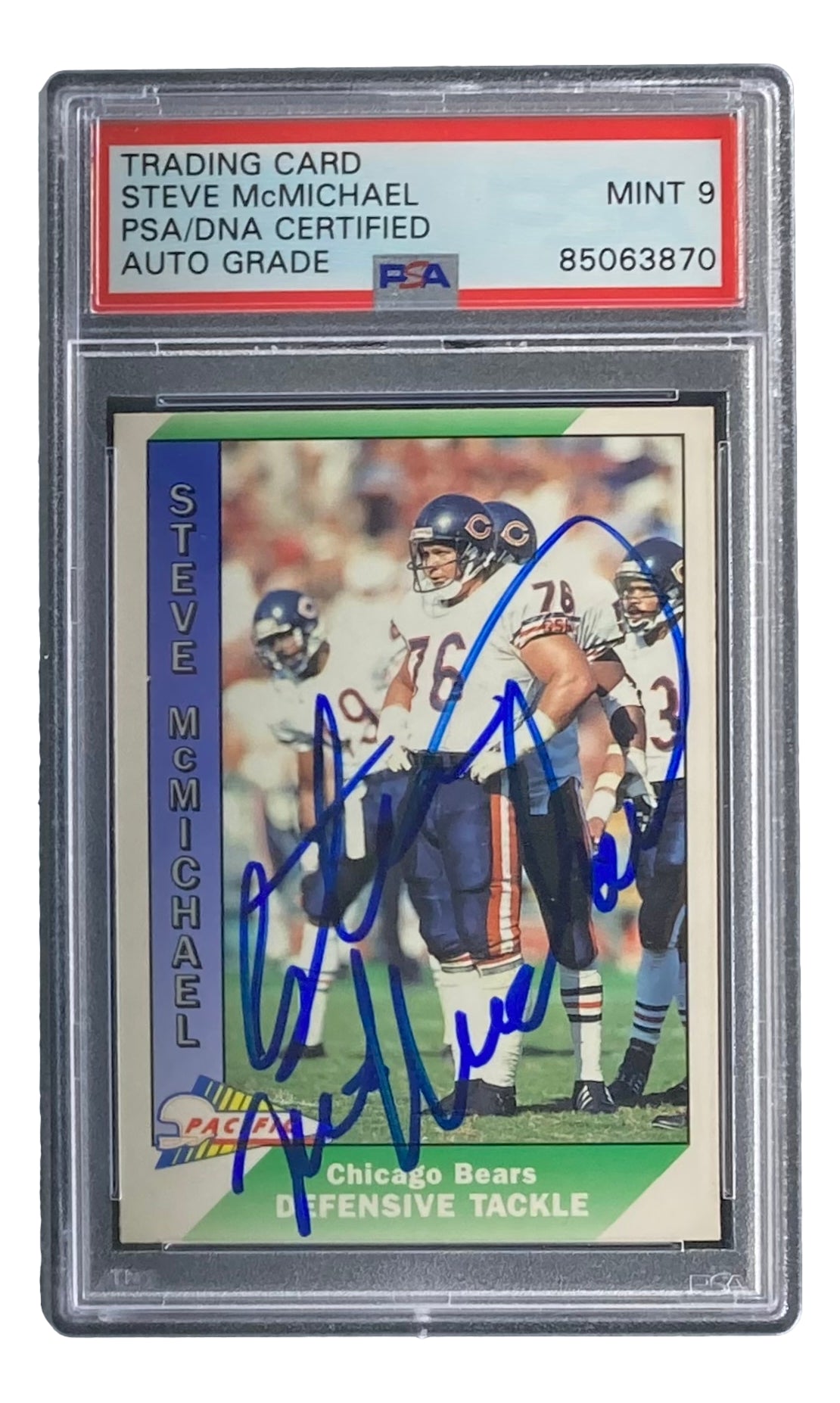 Steve McMichael Signed 1991 Pacific #56 Chicago Bears Trading Card PSA –  Sports Integrity