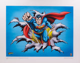 Superman Fist Forward 12x16 Framed DC Comic Limited Edition Giclee - Sports Integrity