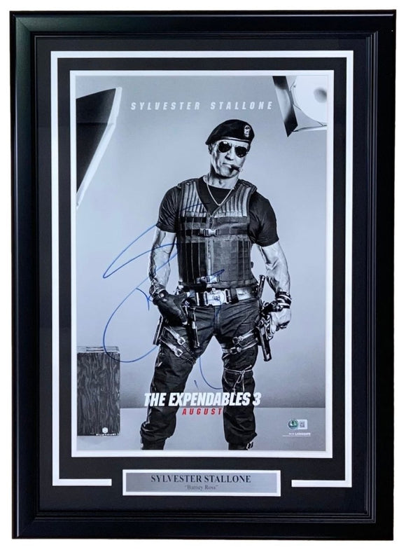 Sylvester Stallone Signed Framed 14x20 Expendables Photo BAS - Sports Integrity