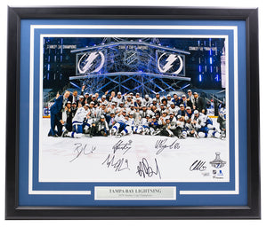 Tampa Bay Lightning framed autographed memorabilia - sporting