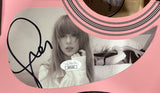 Taylor Swift Signed 41" Totured Poets Department Pink Acoustic Guitar 2 JSA - Sports Integrity