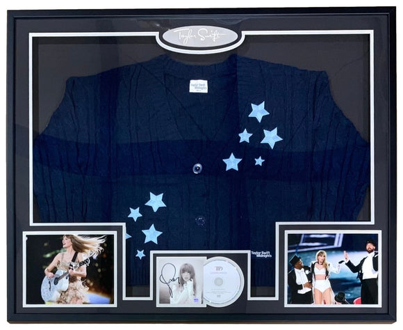 Taylor Swift Signed Framed TTPD CD Insert w/ Taylor Swift Cardigan PSA/DNA