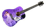 Taylor Swift Signed 41" Purple Eras Graphic Acoustic Guitar 2 JSA - Sports Integrity