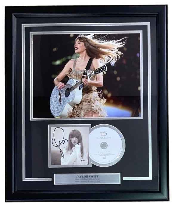 Taylor Swift Signed Framed Tortured Poets CD Insert w/ 11x14 Photo PSA/DNA