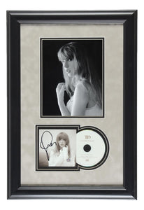 Taylor Swift Signed Framed TTPD CD Insert w/ 8x10 B&W Photo PSA/DNA