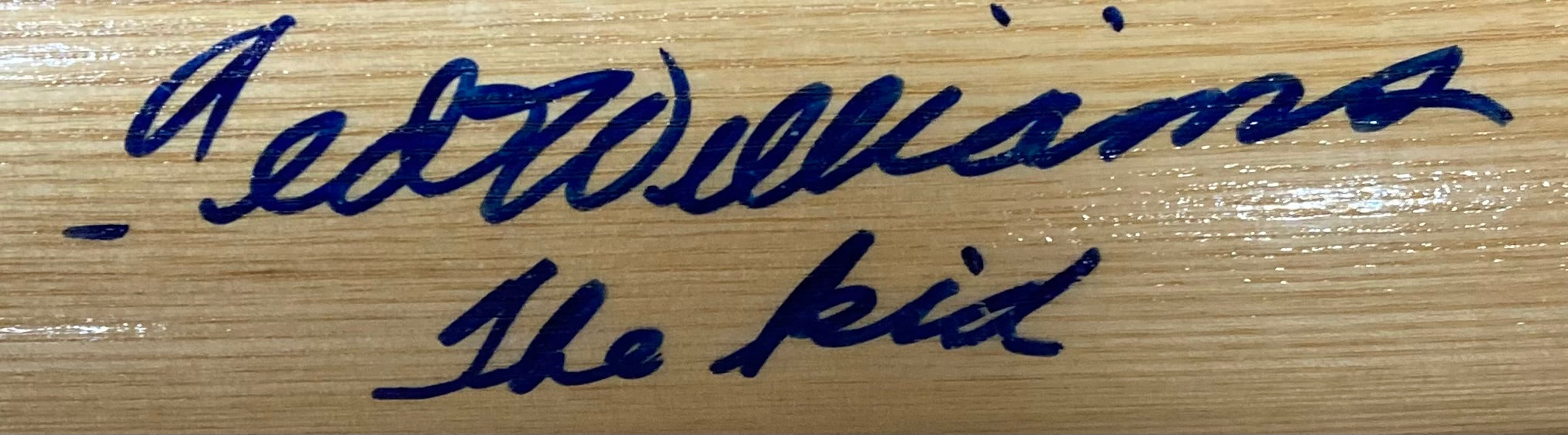 Sports Memorabilia  TED WILLIAMS Signed Louisville Baseball Bat