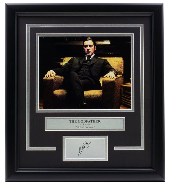 Al Pacino Framed 8x10 The Godfather Chair Photo w/ Laser Engraved Signature - Sports Integrity