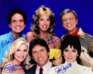 Three's Company Kline, DeWitt, Banes, & Harrison Signed 11x14 Photo JSA ITP - Sports Integrity