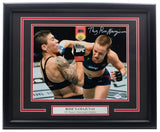 Thug Rose Namajunas Signed Framed Punch 11x14 Photo PSA - Sports Integrity