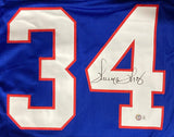 Thurman Thomas Buffalo Signed Blue Football Jersey BAS ITP - Sports Integrity