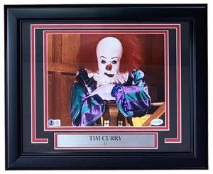 Tim Curry Signed Framed 8x10 IT Pennywise The Clown Photo BAS - Sports Integrity