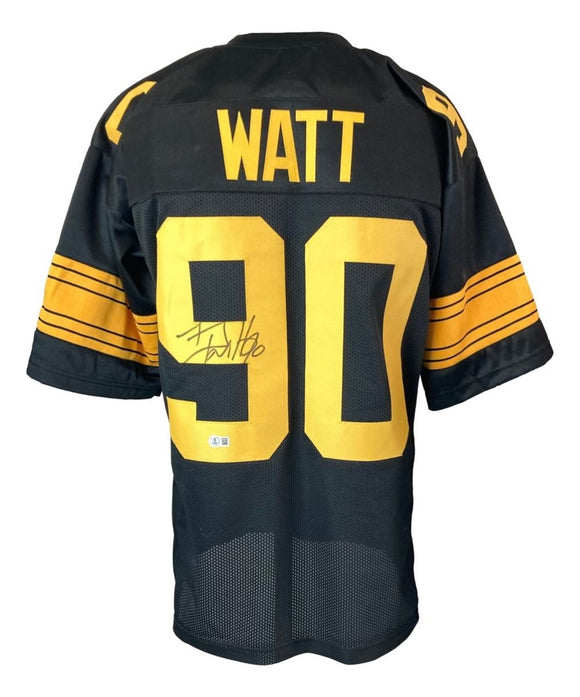 TJ Watt Pittsburgh Signed Alternate Black Football Jersey BAS - Sports Integrity