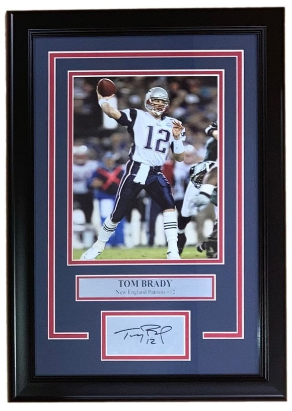 Tom Brady Framed 8x10 New England Patriots Photo w/ Laser Engraved Signature - Sports Integrity