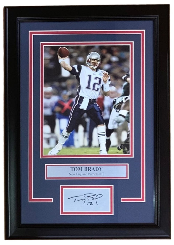 Tom Brady Framed 8x10 New England Patriots Photo w/ Laser Engraved Signature