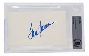 Tom Seaver Signed Slabbed New York Mets Index Card BAS