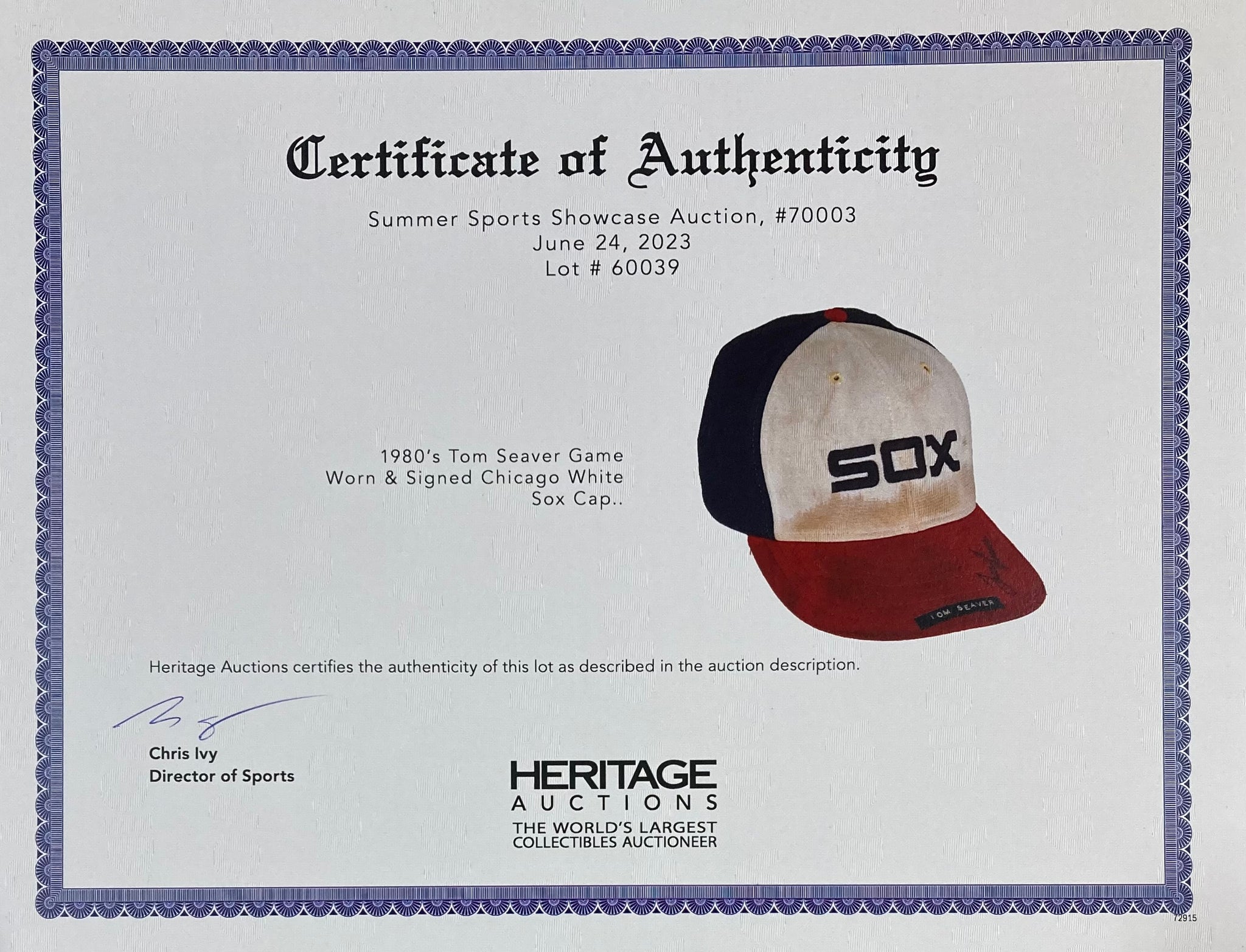 Chicago White Sox Signed Hats, Collectible White Sox Hats