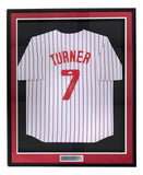 Trea Turner Philadelphia Signed Framed White Pinstripe Baseball Jersey JSA - Sports Integrity