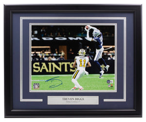 Trevon Diggs Signed Framed Dallas Cowboys 11x14 Photo BAS ITP - Sports Integrity