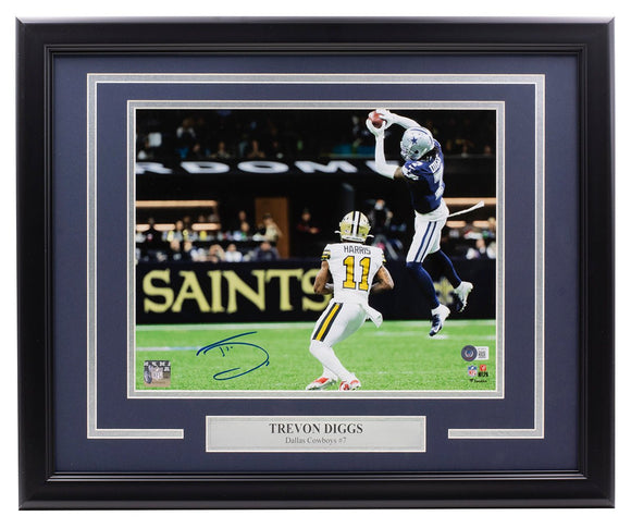 Trevon Diggs Signed Framed Dallas Cowboys 11x14 Photo BAS ITP - Sports Integrity