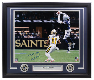 Trevon Diggs Signed Framed Dallas Cowboys 16x20 Photo BAS