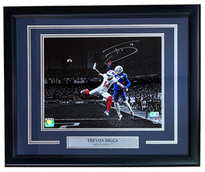 Trevon Diggs Signed Framed 11x14 Dallas Cowboys vs Stefon Diggs Photo BAS ITP - Sports Integrity