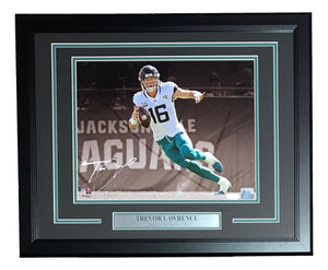 Trevor Lawrence Signed Framed 11x14 Jacksonville Jaguars Photo JSA - Sports Integrity