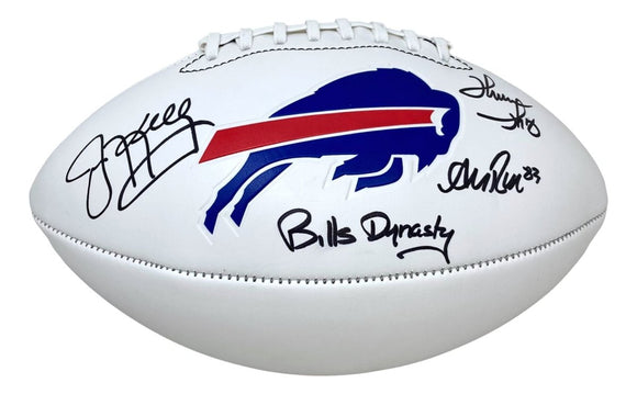 Jim Kelly Thomas Reed Signed Buffalo Bills Logo Football Bills Dynasty BAS ITP - Sports Integrity