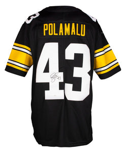 Troy Polamalu Signed Pittsburgh Steelers Black Nike Limited Football Jersey JSA - Sports Integrity