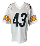 Troy Polamalu Pittsburgh Signed White Football Jersey BAS ITP