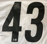 Troy Polamalu Pittsburgh Signed White Football Jersey BAS ITP - Sports Integrity