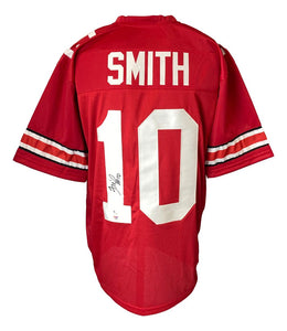 Troy Smith Ohio State Signed Red Football Jersey PSA Hologram