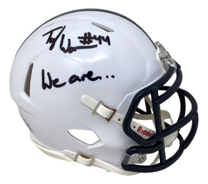 Tyler Warren Signed Penn State Mini Speed Helmet We Are Inscribed JSA SD - Sports Integrity