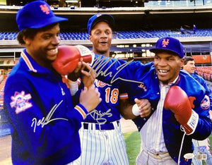 Mike Tyson Doc Gooden Darryl Strawberry Signed 16x20 New York Mets Photo JSA+BAS - Sports Integrity